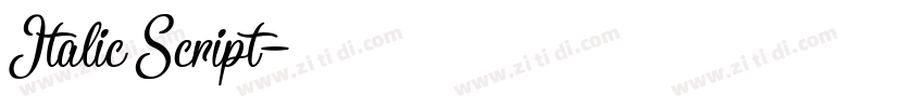 Italic Script字体转换